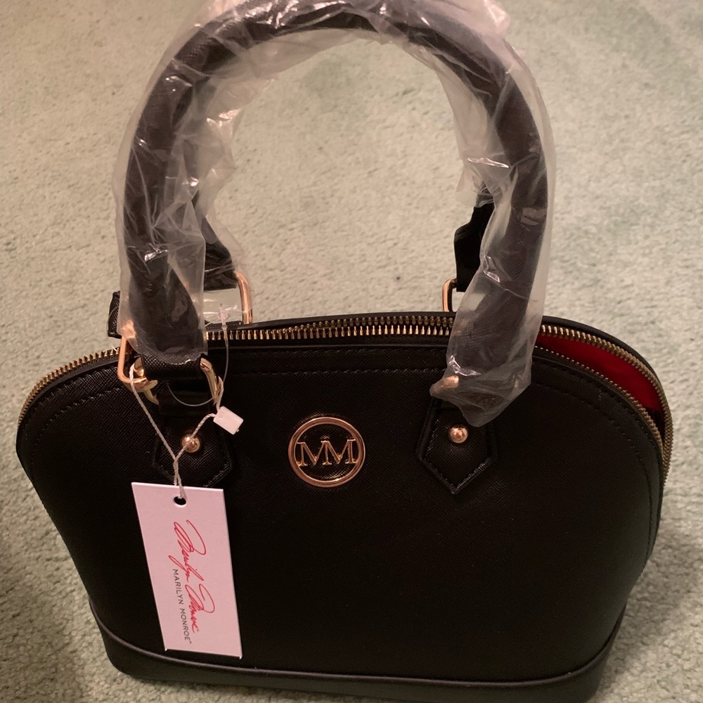 New Marilyn Monroe Dome/ cross body purse, black
